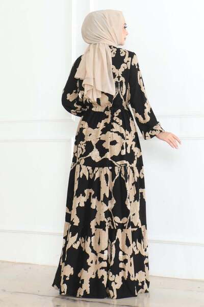 SGS Μαύρο φόρεμα Hijab με σχέδιο Mina
