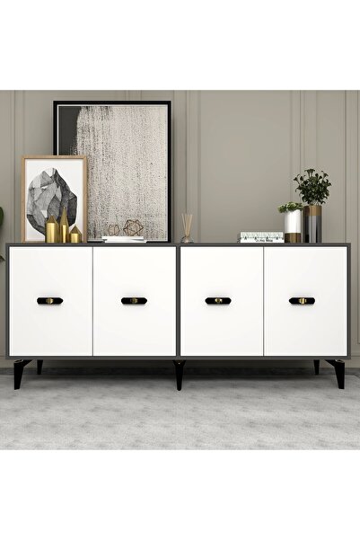 cantek dizayn Flyy 180 Cm Konsol (KX180) Antrasit-beyaz