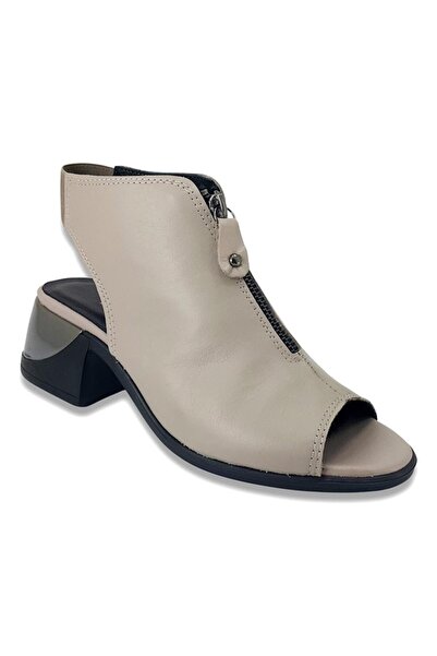 ALBİNİ KADIN DERİ TOPUKLU SANDALET