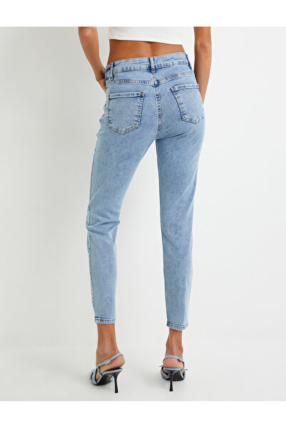 Koton Dámské džínové kalhoty Indigo - 4Sal40307Md