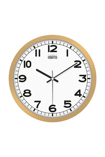 EMORES 30 cm Real Glass Silent Mechanism Wall Clock