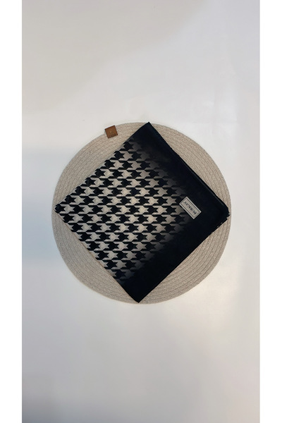 Onur Thick and Solid Standing New Fabric Scarf - Woven Non-Slip Houndstooth Model