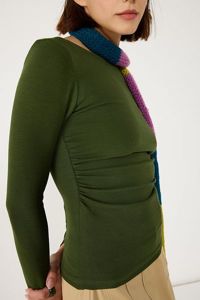 No Matter What Long Sleeve Body with Draped Detail