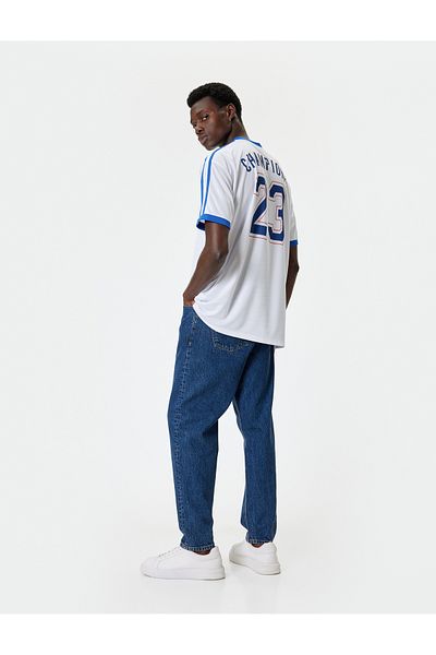 Koton Μπλουζάκι College Printed Oversize - Κοντό μανίκι, Crew Neck