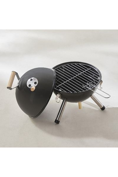 Home Box BarbeQ Round Charcoal Griller - 33x17 cm