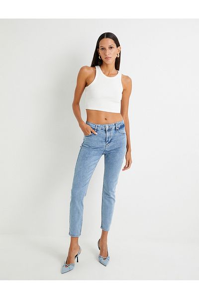 Koton Pantaloni de damă Indigo Jean - 4sal40307md