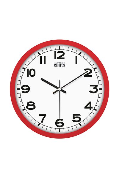 EMORES 30 cm Real Glass Silent Mechanism Wall Clock