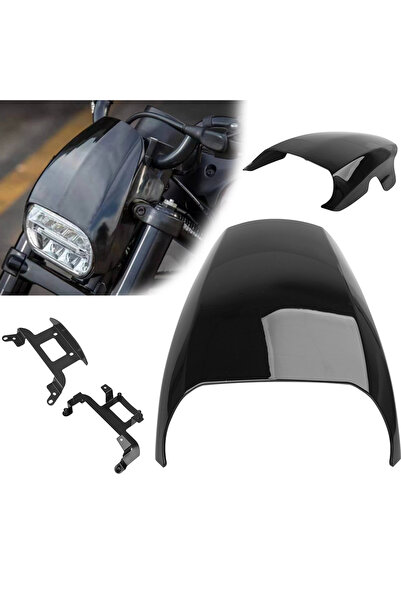 Choice Motorcycle Gloss Black ABS Headlamp Front Cowl Headlight Fairing Cover...