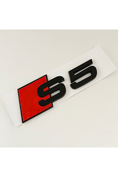 Choice 90x30mm S5 Glossy Black 3D ABS Chrome Black Logo S3 S4 S5 S6 S7 S8 Emblem Car Trunk Badge Sticker Fo