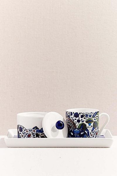 Paşabahçe Iznik Plates Turkish Coffee Set
