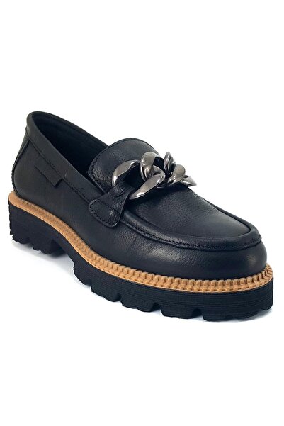 Mammamia 3185 24KA حذاء نسائي كاجوال أسود من جلد النوبوك