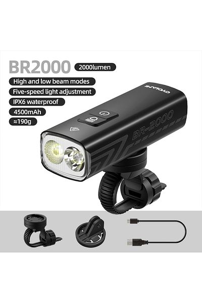 Choice CYCLAMI RB-2000 CYCLAMI SoRider Bicycle Bike Headlight BR 2000 AI 1200 Lumen High Brightness MTB Roa