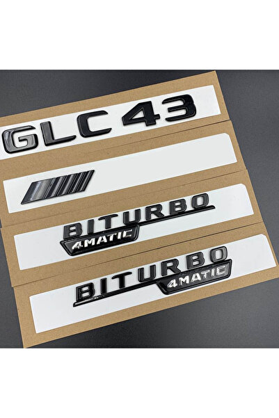 Choice AMG Glossy Black 3D ABS Glossy Black Logo GLC 43 Emblem Letters Biturb...