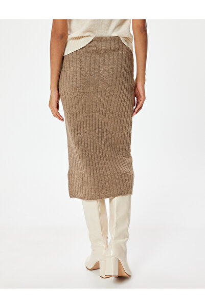 Koton Strick-Bleistiftrock in Midilänge mit Standardtaille