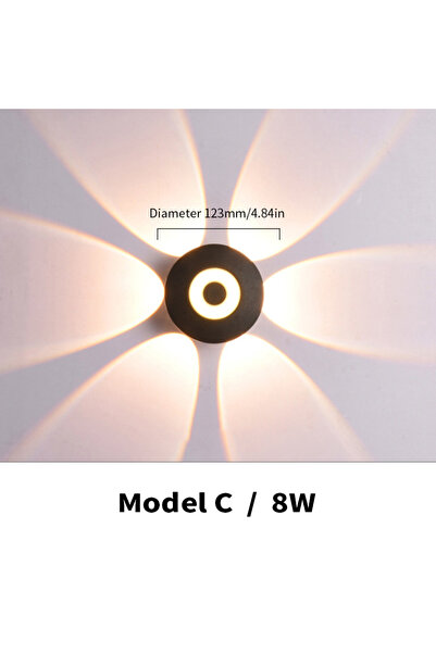 Choice Black Warm White Model C LED Wall Lamp AC85-265V 3W 4W 5W 6W 7W 8W 12W...