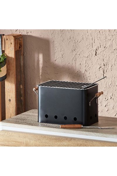 Home Box BarbeQ Charcoal Rectangle Griller - 48.2x22 cm