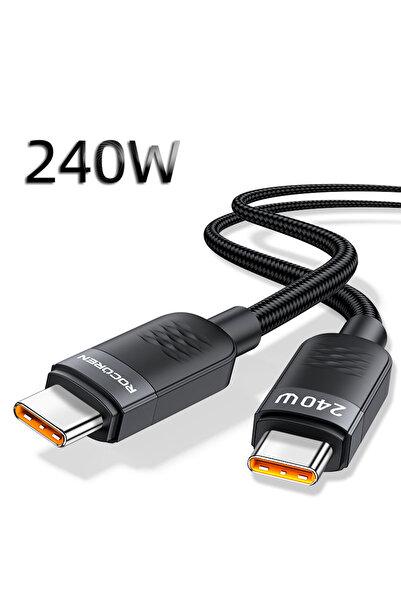 Choice كابل شحن سريع من نوع USB-C بقدرة 240 واط من Rocoren، بطول 2 متر، يدعم ...