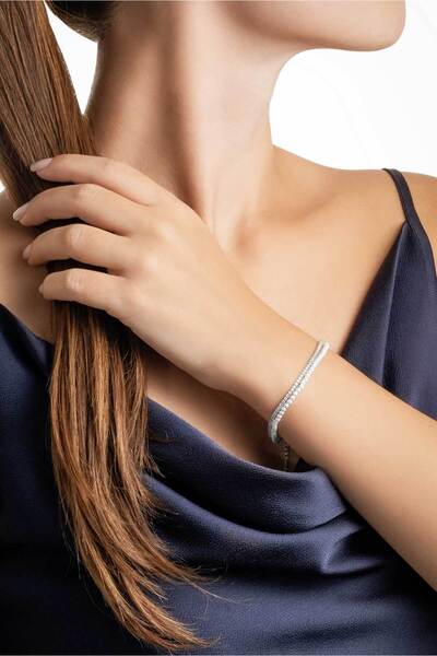 So CHIC... İkonik İnci 18 Ayar Sarı Altın Kaplama 19 Cm Gümüş Su Yolu Bileklik