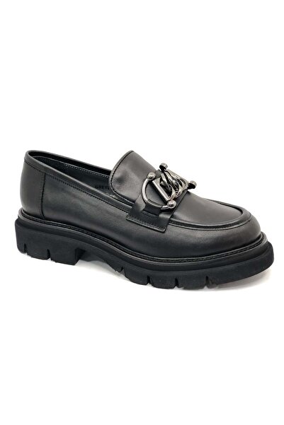 Greyder 72192 Zn Urban Leather Comfort Casual Oxford Women's Shoes Black