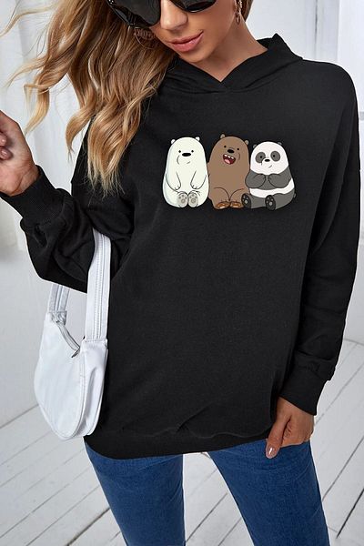 Moda Glo Φούτερ με στάμπα Unisex Skull Bears