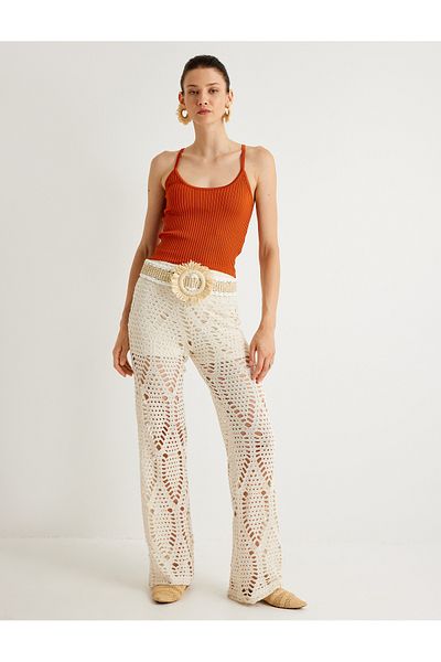 Koton Melis Ağazat - Knitwear Strappy U Collar Undershirt