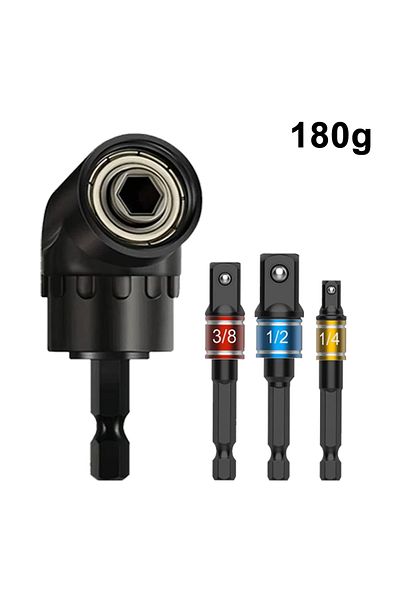 Choice 4pc Plastic Bag Black 105 ° Turning Screwdriver Joint Electric Drill Corner Socket Screwdriver Head