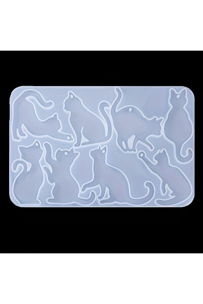 Choice قالب سيليكون أبيض اللون، قطعة واحدة، لصنع أقراط من الراتنج، قلادة على شكل كلب أو قطة لطيفة، مناسب للأعمال اليدوية.