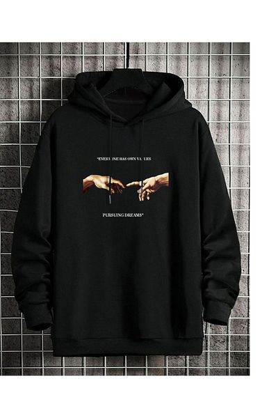 Moda Glo Φούτερ με κουκούλα Unisex με στάμπα στο χέρι