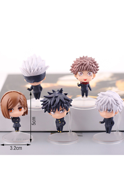 BANDAI 5 سنتيمتر 5 قطعة مجموعة أنيمي جوجوتسو كايسن الشكل إيتادوري يوجي ساتورو جوجو فوشيجورو ميغومي كوجيساكي نوبارا