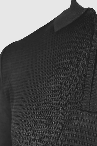 Nehir 244701607   River Zippered Polo Collar Black