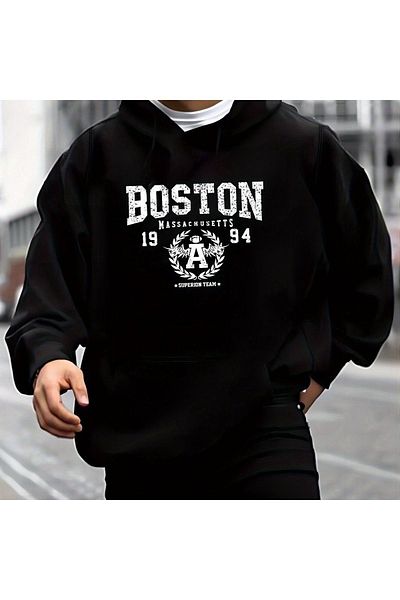 Moda Glo Hanorac scris unisex Boston 1994