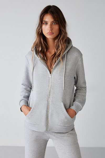 GRIMELANGE Carlota Women - Φούτερ Grimelange με μαλακό φλις, 3 κλωστές, χαλαρωτική κουκούλα, φερμουάρ