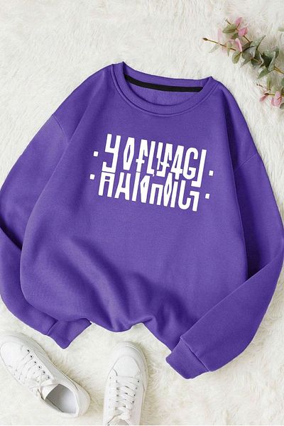 Moda Glo Hanorac unisex din bumbac Hanımcı Crewneck