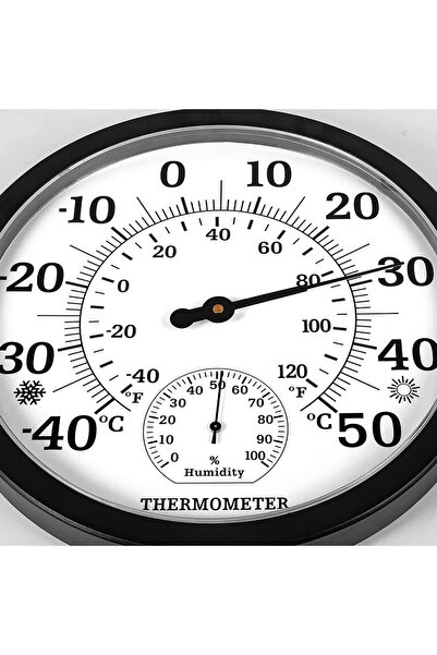Choice 10" Decorative Thermometer Hygrometer Clock for Garden Wall Decor Indoor Outdoor Thermometer Wea...