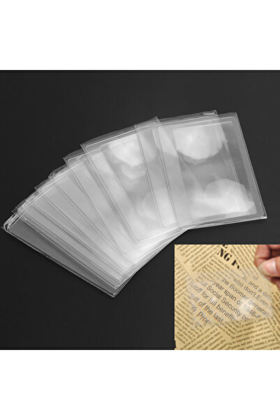 Shunmaii 10 قطع من عدسات فريسنل المكبرة 3X، حجم العبوة شفاف