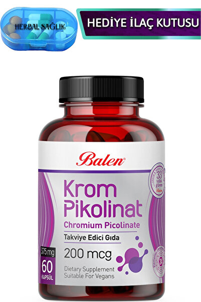 Balen Krom Pikolinat 60 Adet Kapsül 375 Mg
