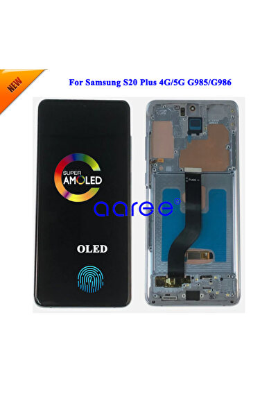 Choice1 شاشة OLED LCD رمادية بإطار مقاس 6.7 بوصة لهاتف سامسونج S20 بلس (موديل...