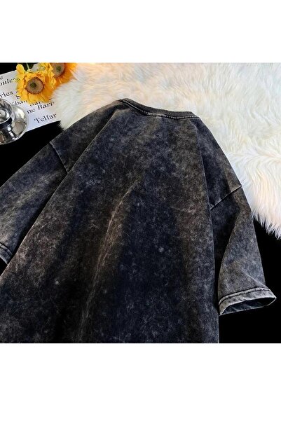 Touz Moda Πλένεται Back To The Future Printed Unisex Oversize Vintage T-shirt