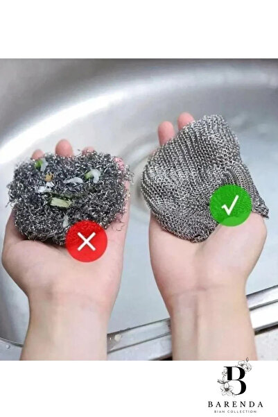 BARENDA 6 Adet Temizlik Telli Bez Bulaşık Teli Yeni Nesil Lüks