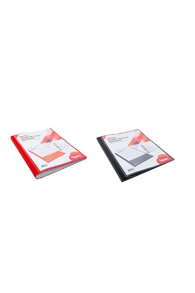 Noki A4 Presentation File - 30 Pockets, Red and Black