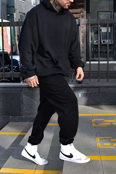 ruNadeS Ανδρικό Σετ Φούτερ με Τσέπη Καγκουρό Soft Oversize - Home Wear