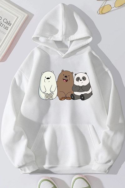 Moda Glo Φούτερ με στάμπα Unisex Skull Bears