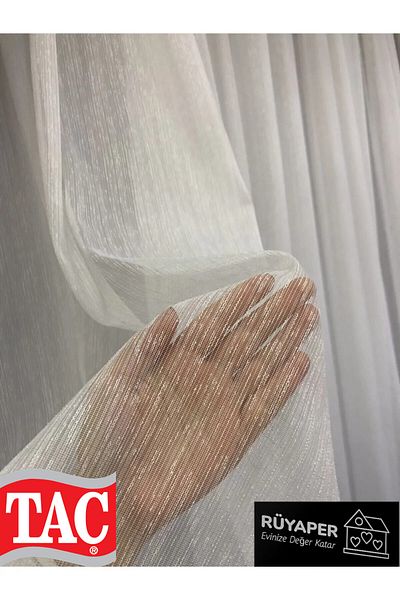 Taç Linen Tulle Curtain Does Not Want Iron Dreamer Slub - 1/2,5 Pleat
