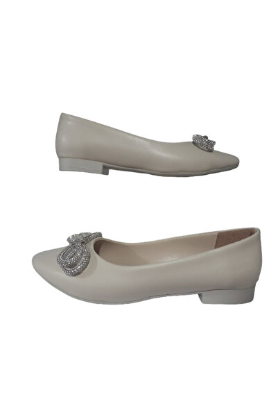 Shoes La Meira ženska Baletanke - krem kamena mašna, svakodnevni stilski diza...