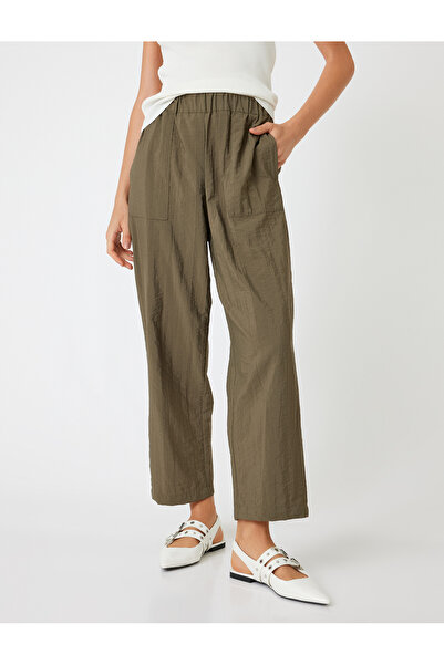 Koton Bol Paça Pantolon Cepli Beli Lastikli