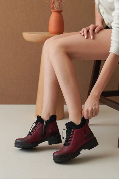 Riccon Claret Red Women's Boots 0012720