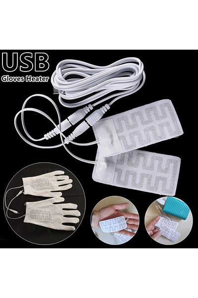 Choice زوج واحد من قفازات USB الكهربائية لتدفئة القماش من ألياف الكربون