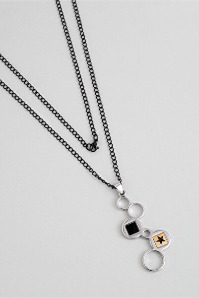 So CHIC... Yıldız Dizilimi 75 Cm Çelik Erkek Kolye