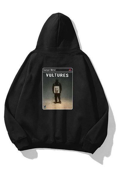 Trendiz Черен унисекс суитшърт Vultures Kanye Ps2