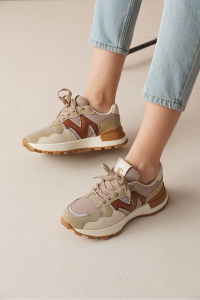 Riccon Damen Sneakers001210 Beige Tan